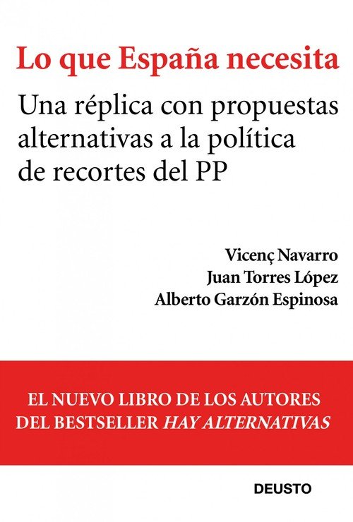 Resumen de Lo Que España Necesita. Una Réplica con Propuestas Alternativas a la Política de Recortes del Pp